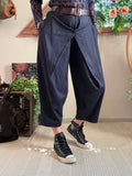 Pantalon Gabrielle croisé Bleu brut du 38 au 48