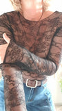 Sous pull Dentelle Elena noir