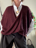 Pull croisé Margaux bordeaux du 38 au 52