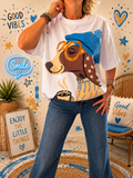 Tee-shirt Ample Fashion Dog Blanc