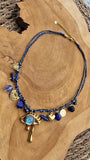 Collier Gaudy bleu