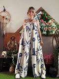 Combinaison Athena beige/bleu