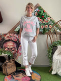 Tee-shirt Charme de Paris gris écriture rose