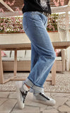 Jeans Revers Strass