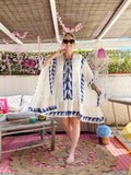 Robe poncho bleu Jaipur