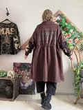 Manteau long Never chocolat Du 38 au 52