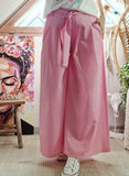 Pantalon large rose