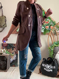 Veste longue MJ chocolat du 36 au 42/44