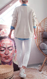 Pull Hiboux beige